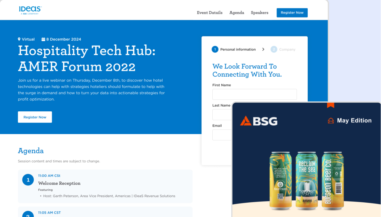 A preview of some of Convey Digital's B2B SEO client work.
